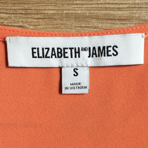 Elizabeth & James sleeveless orange blouse EUC SzS - Picture 8 of 9